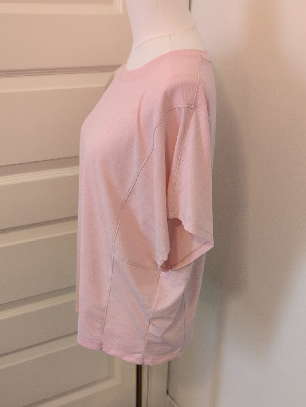 CALIA Relaxed Dolman Short Sleeve Crewneck Tee Light Pink Size Medium - Picture 4 of 10